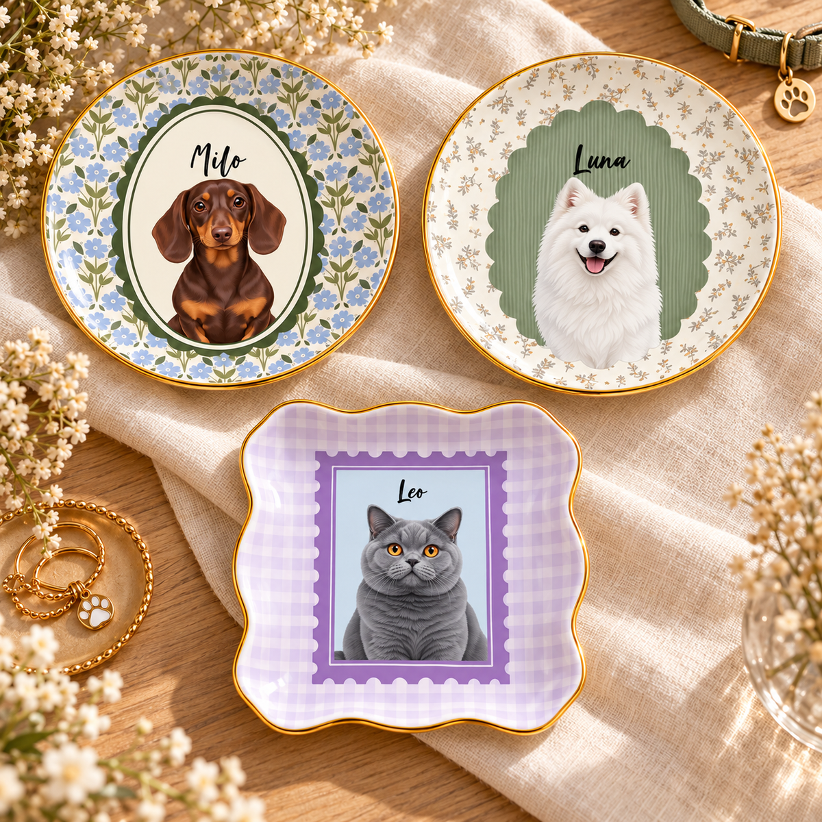Personalised plate featuring a portrait of a dog or cat in a retro frame [PC-GALLERY:cmutdin7800d5p8ry18awd0xj:e88f91a9-d91d-44da-938d-ae288165e213:f7e1a841c90c68c9f96ba69ed83828581c26289b868ecbddf504df7fd50de8e5]