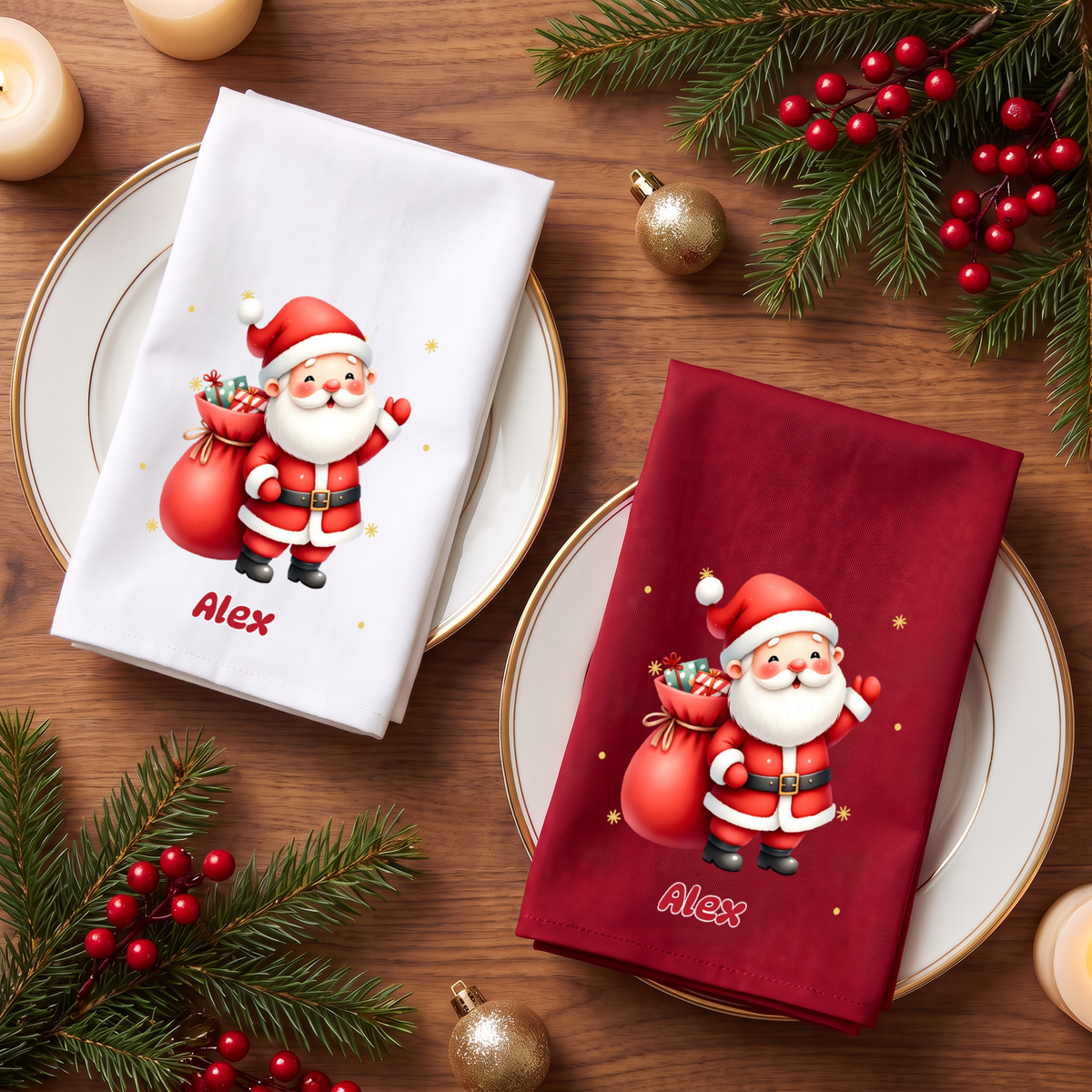 Christmas napkin featuring Father Christmas and a name #58319 [PC-GALLERY:cmvmeuv7p00axn3070o9izpgu:39458188-f327-47b1-94a8-84f03cc5e591:c5dea43d259ddfef378659b8955458acb664c655c9d56d0d1aad004adcbc45dd]