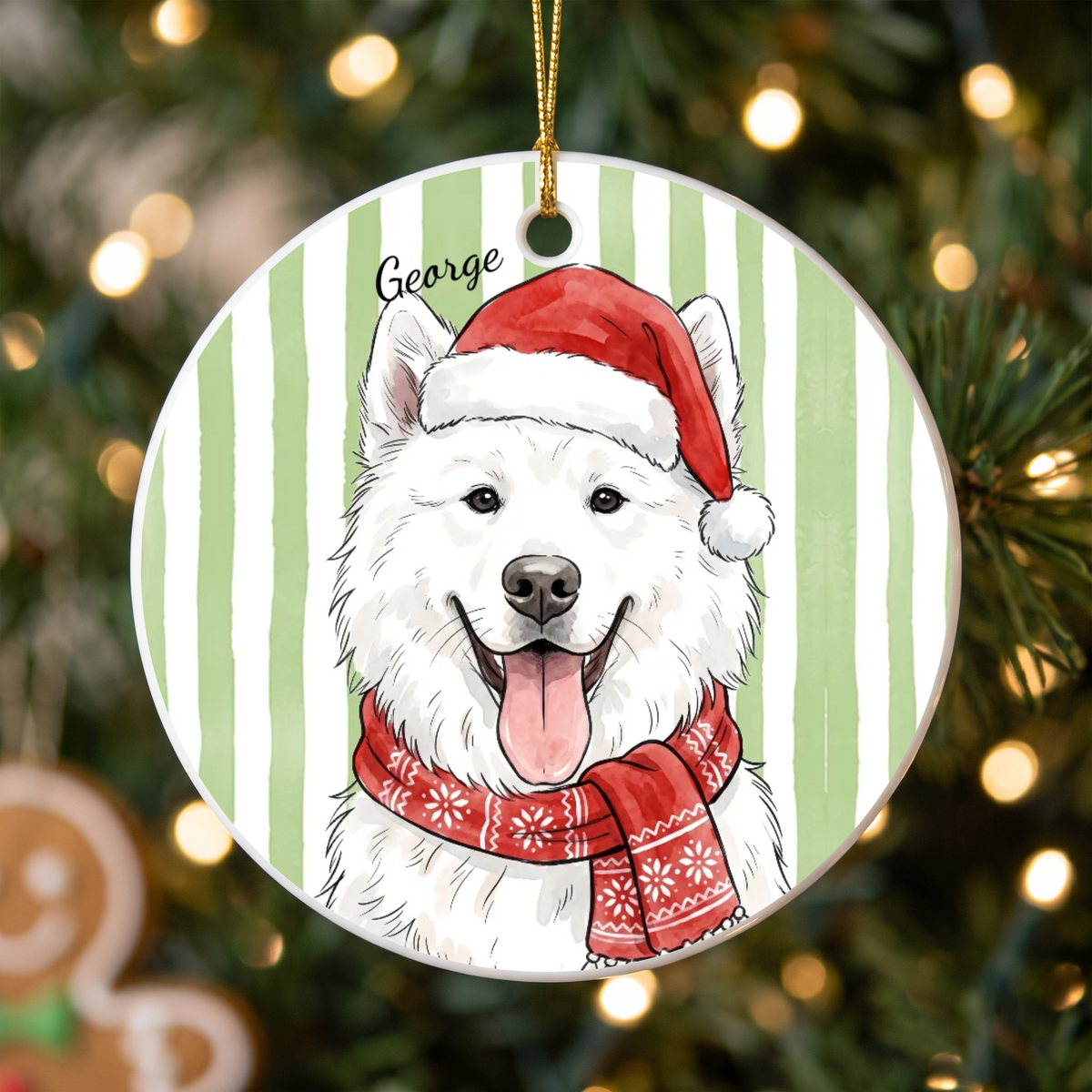 Personalised Christmas ornament with pet photo in festive watercolour style and stripes #2363678 [PC-MOCKUP:cmv76mcxf004xumihsryly3h3:77d955b78979ab025127654b:77d955b78979ab025127654b1b4fe48359741a6ddcbc12ac90067d511202f0cc]