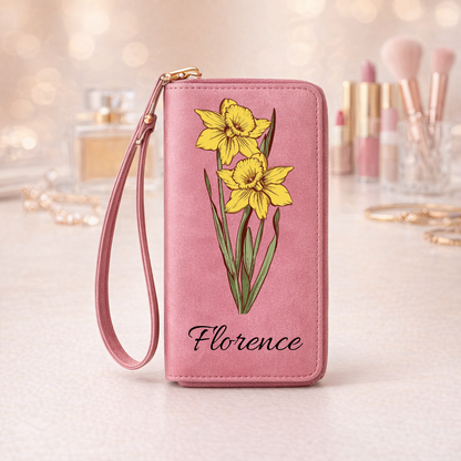Personalised wallet with a birthday flower and name [PC-MOCKUP:cmv77mkft00lfmrabph8031ir:ce5f9ddd0539ffffa428ae97:ce5f9ddd0539ffffa428ae9720acc6799591770cbea2c8213678010df0b5d589]