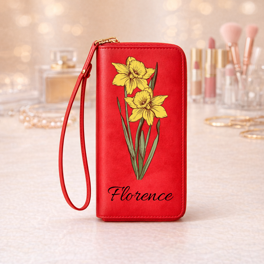 Personalised wallet with a birthday flower and name [PC-MOCKUP:cmv77mkft00lfmrabph8031ir:621f5b924fd2f0bcd544a0c0:621f5b924fd2f0bcd544a0c0d2157d5a94d4ee1f8a5e724757b66738597f5e44]