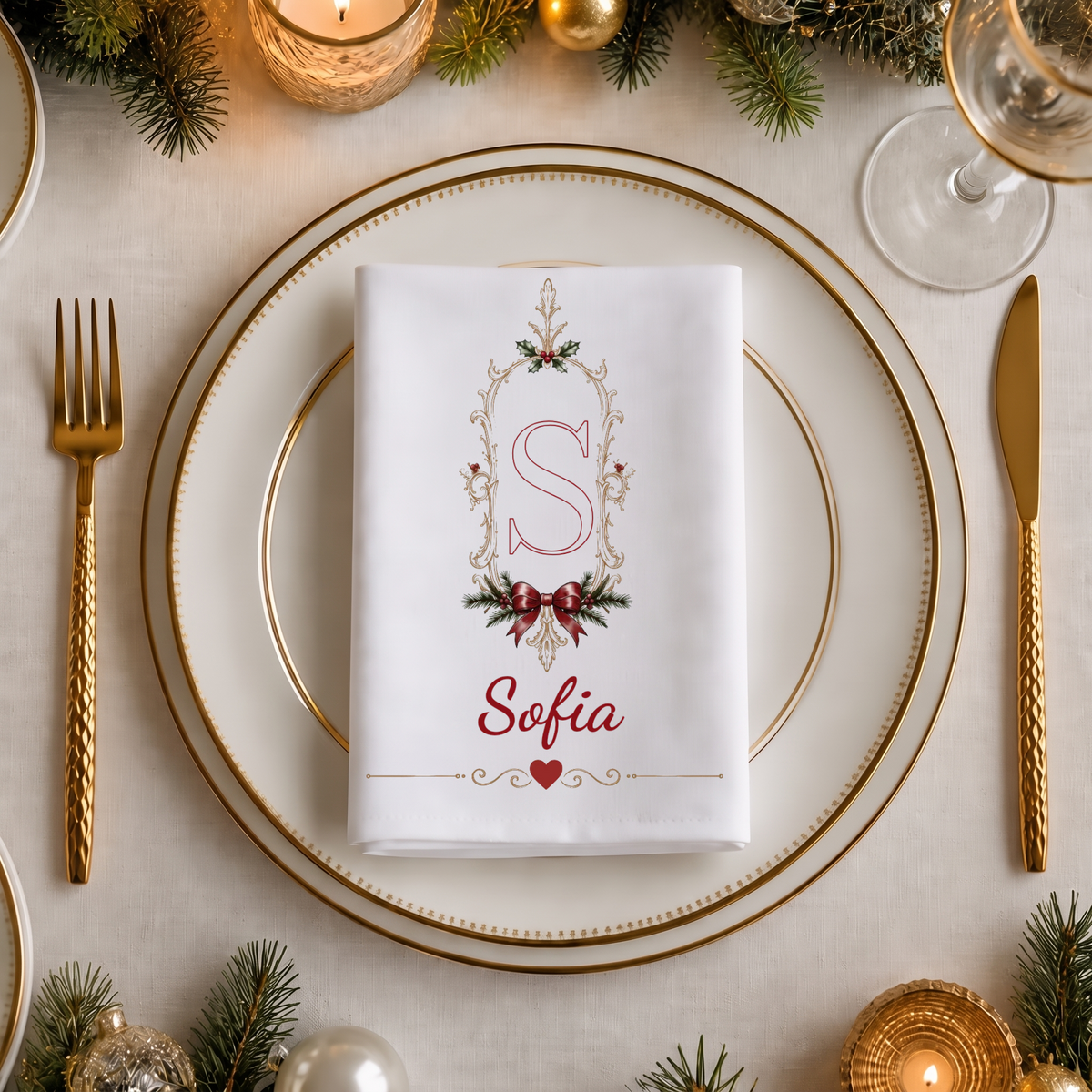 Christmas napkin with initial and name — retro style with a bow #68294 [PC-MOCKUP:cmvh66uav00afqv440ijr7hz9:91c406c1f3a5112a80d9be80:91c406c1f3a5112a80d9be800e258bed14c0e7c5f0aa28c65fe0b57bab9ac41b]